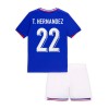 Maillot de Supporter France T. Hernandez 22 Domicile Euro 2024 Pour Enfant